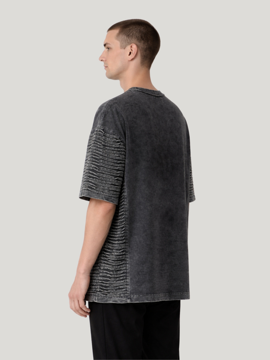 Pleated Tee - Gray