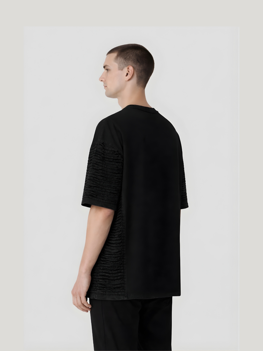 Pleated Tee - Black