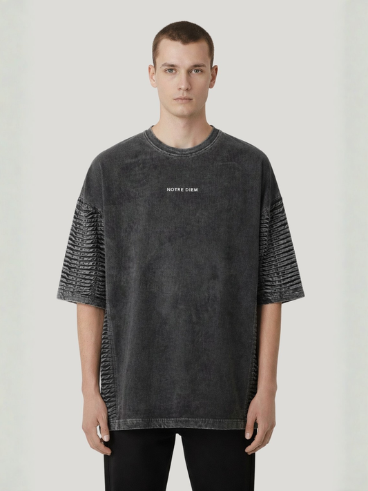 Pleated Tee - Gray