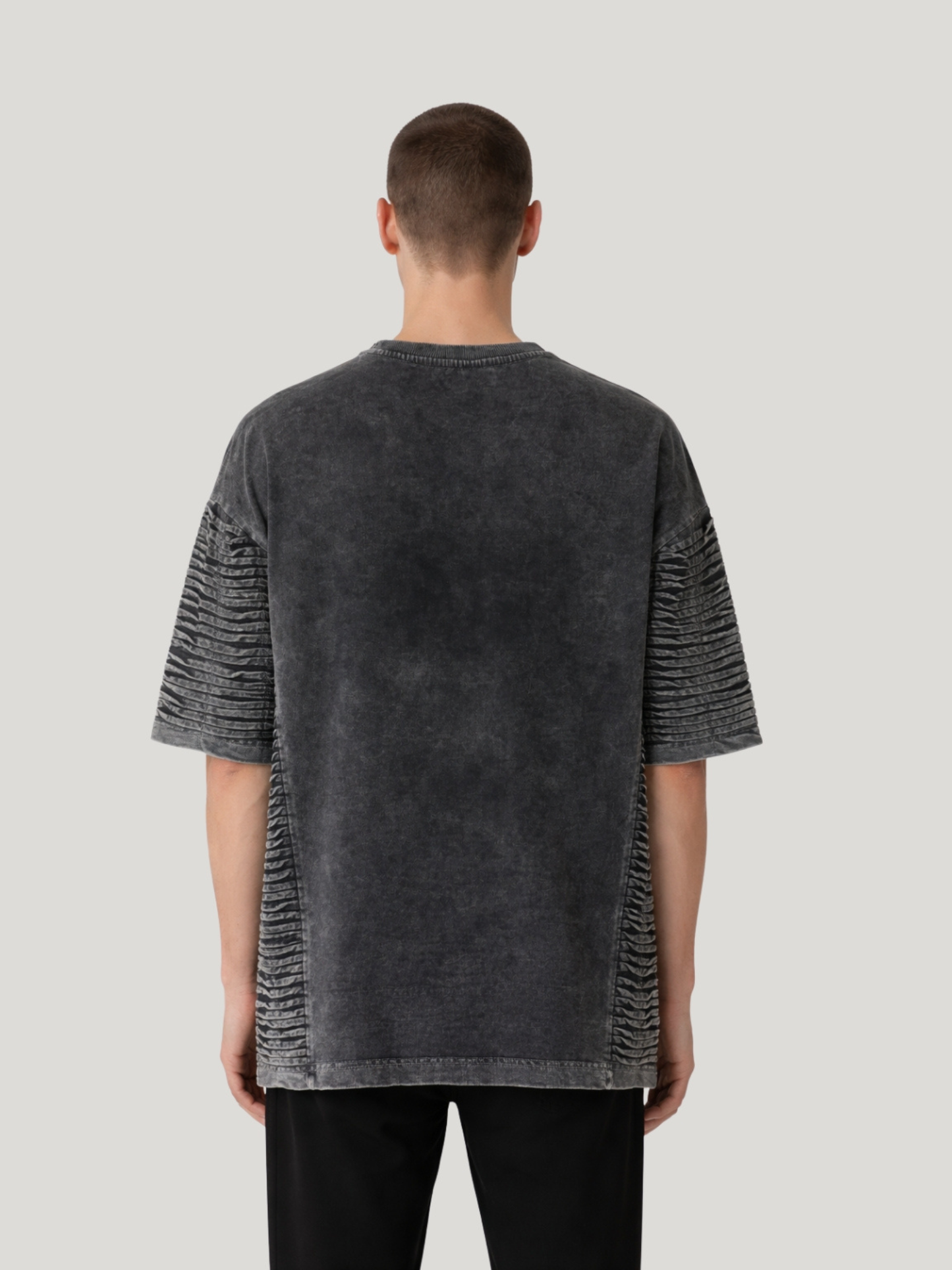 Pleated Tee - Gray