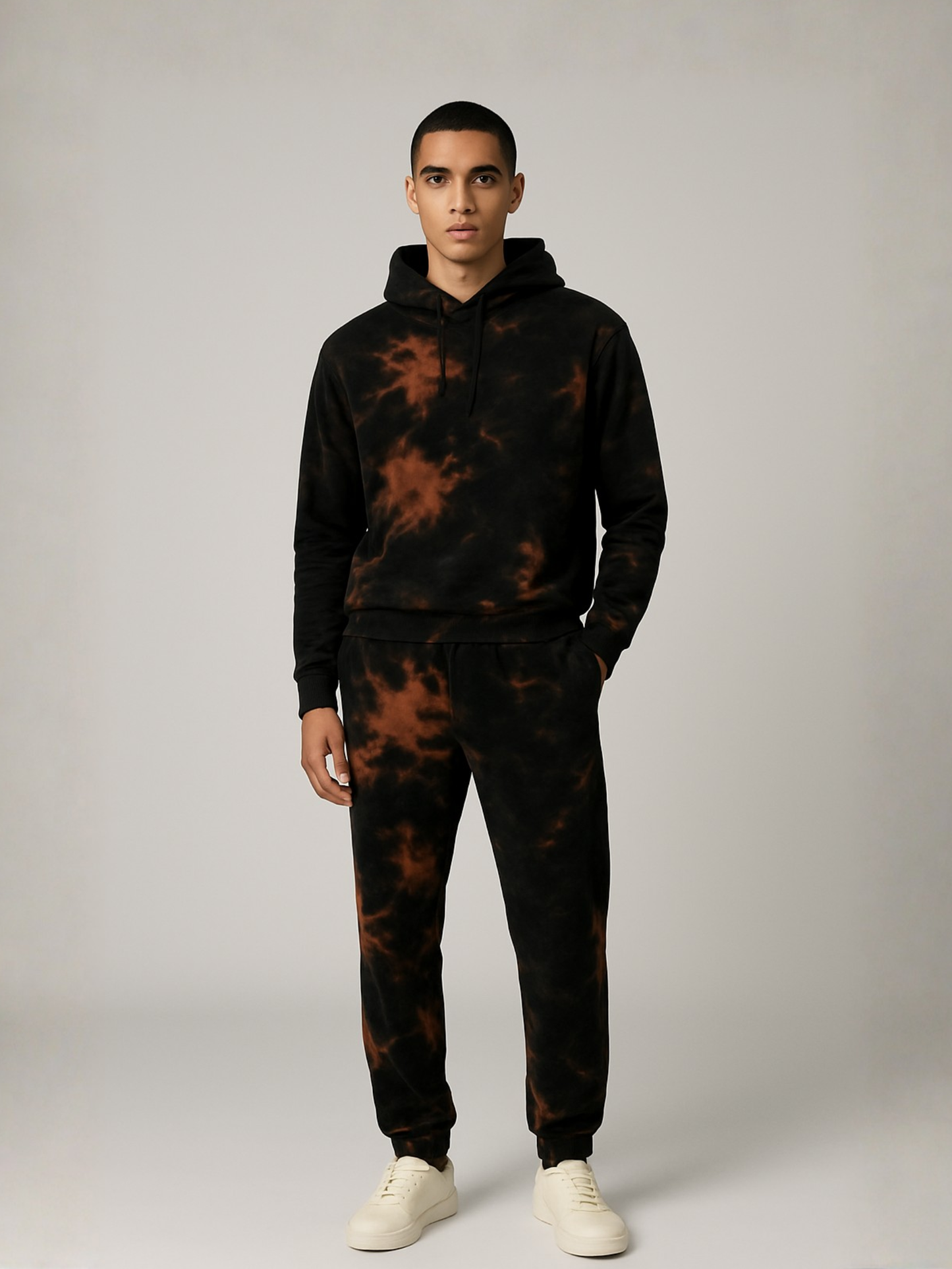 Obsidian tie and dye cordset