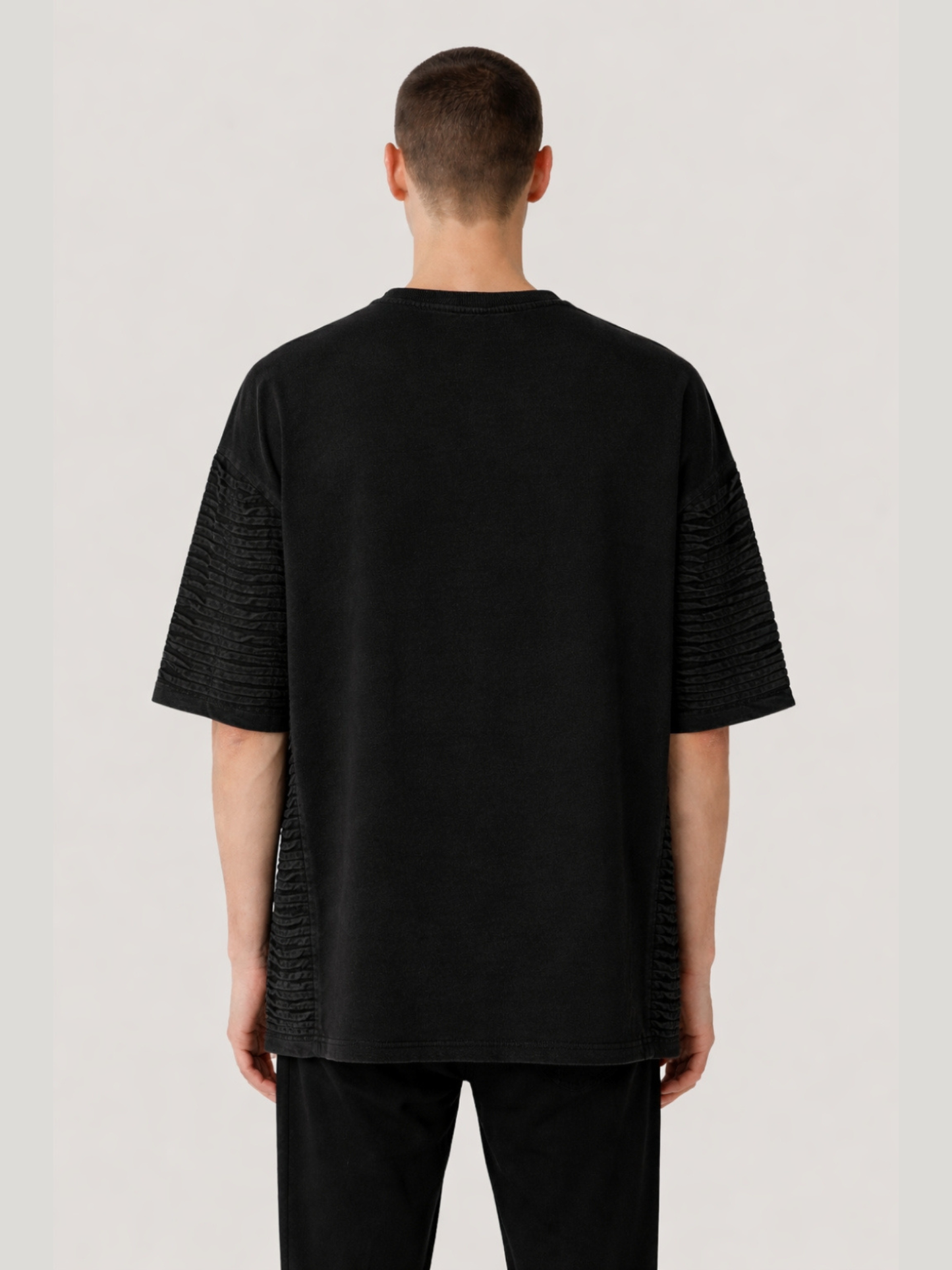 Pleated Tee - Black